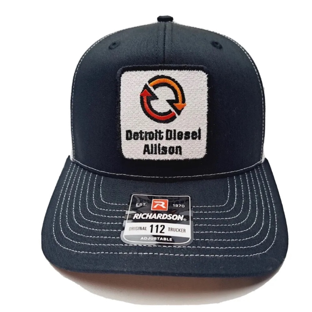 Detroit Diesel Richardson 112 Mesh Snapback Embroidered Patch Baseball Cap Hat